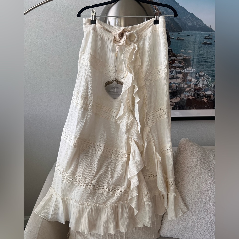 ZL Europe ruffled maxi skirt